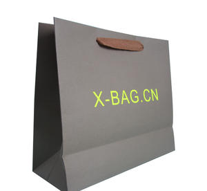 brown kraft paper bag with bright color logo sticker
